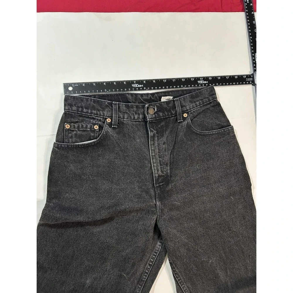 Vintage Levis 551 30x29 Jeans‎ Womens 12 Black Relaxed Fit Tapered Leg  Denim